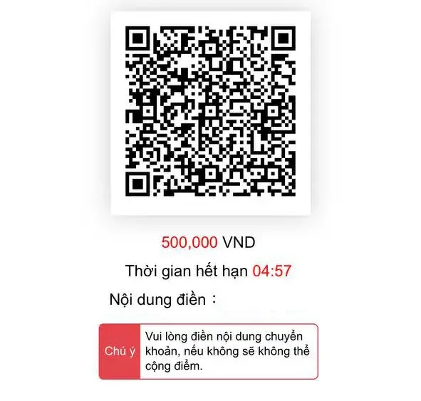 Quét mã QR và xác nhận chuyển tiền vào W88
